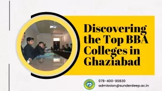 Discovering the Top BBA Colleges in Ghaziabad