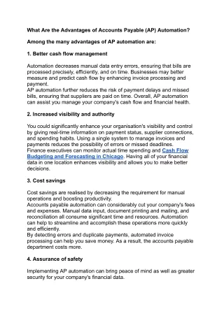 What Are the Advantages of Accounts Payable (AP) Automation