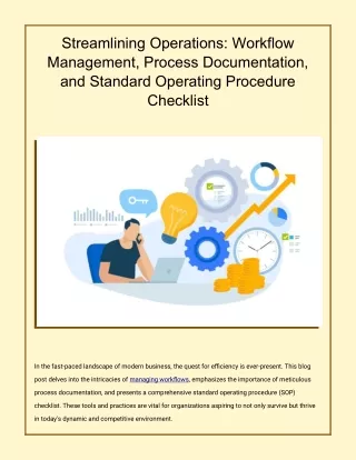 Streamlining Operations: Workflow Management, Process Documentation