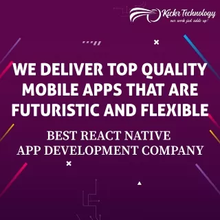 Best React Native App Development Company in Noida, Delhi | Kickr Technology