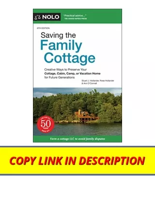 PDF read online Saving the Family Cottage Creative Ways to Preserve Your Cottage