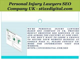 Personal Injury Lawyers SEO Company UK - stixxdigital.com