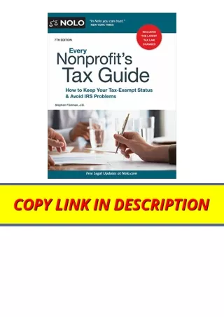 PDF read online Every Nonprofits Tax Guide How to Keep Your Tax Exempt Status an