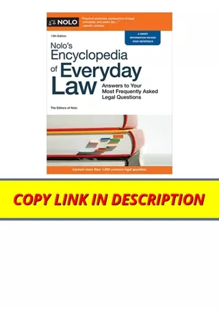 Download PDF Nolos Encyclopedia of Everyday Law Answers to Your Most Frequently