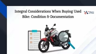 Integral Considerations When Buying Used Bike