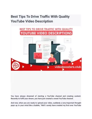 Best Tips To Drive Traffic With Quality
