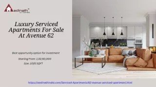 Luxury Serviced Apartments For Sale At Avenue 62