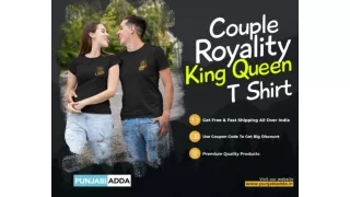 Royal Couple King Queen T Shirt Online at Punjabi Adda