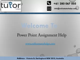PPT Assignment Help