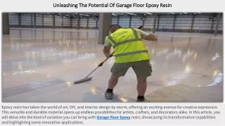 Unleashing The Potential Of Garage Floor Epoxy Resin