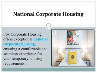 National Corporate Housing