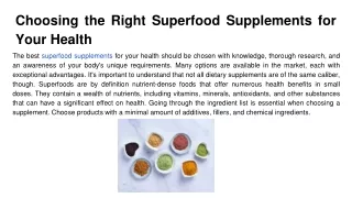 Choosing the Right Superfood Supplements for Your Health (1)