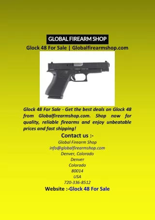 Glock 48 For Sale  Globalfirearmshop com