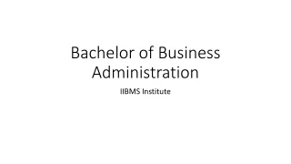 Bachelor of Business Administration