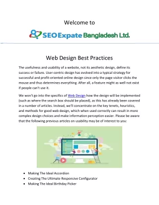 Web Design Best Practices.