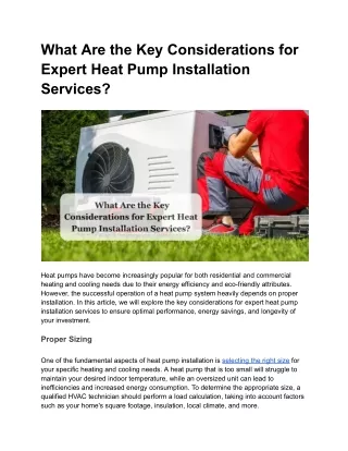 What Are the Key Considerations for Expert Heat Pump Installation Services (1)