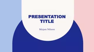 PRESENTATION TITLE