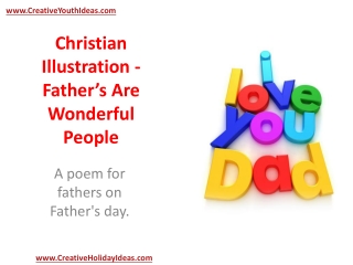 Christian Illustration - Father’s Are Wonderful People