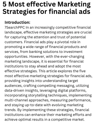 Financial Ads