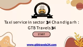 Taxi service in sector 34 Chandigarh   GTB Travels34