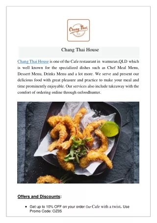 Upto 10% Offer From Chang Thai House Takeaway - Order Now