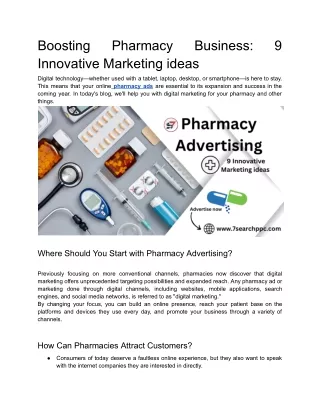 Boosting Pharmacy Business_ 9 Innovative Marketing ideas