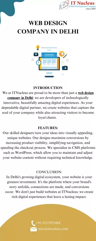 Web Design Company in Delhi |  ITNucleus