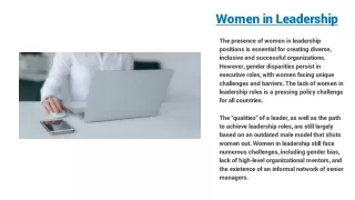 Women in Leadership