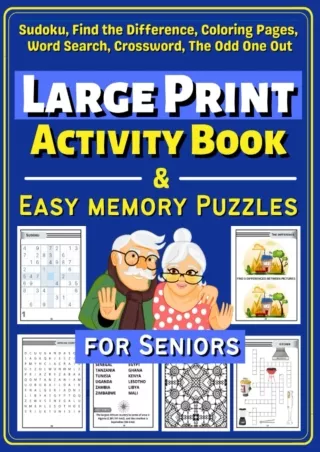 DOWNLOAD/PDF Large Print Activity Book & Easy Memory Puzzles for Seniors: Fun An