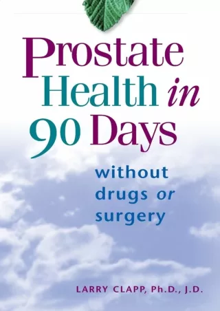 PDF_ PROSTATE HEALTH IN 90 DAYS/TRADE bestseller