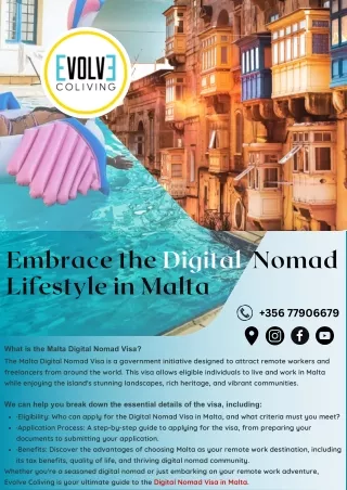 Embrace the Digital Nomad Lifestyle in Malta