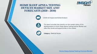 Home Sleep Apnea Testing Devices Market Size and Forecasts (2020 - 2030)