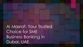 SME Business Account in Dubai, UAE