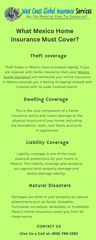 What Mexico Home Insurance Must Cover