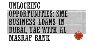 SME Business Loans in Dubai, UAE