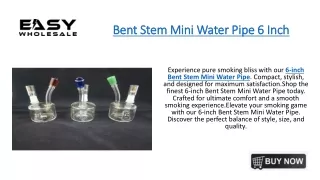 Bent Stem Mini Water Pipe