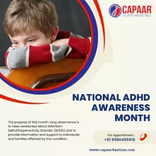 October is National ADHD Awareness Month | ADHD Centre in Bangalore | CAPAAR