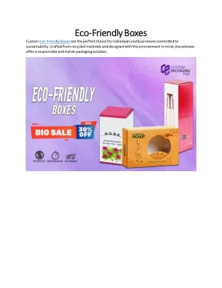 Eco-Friendly Boxes