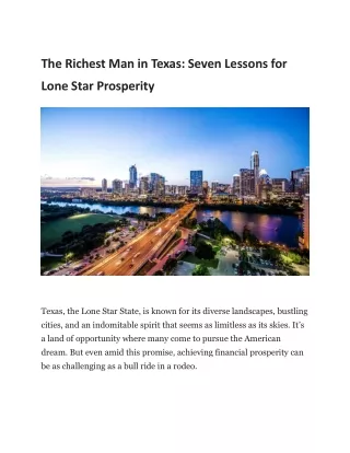 The Richest Man in Texas