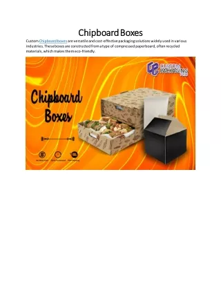 Chipboard Boxes