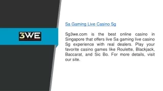 Sa Gaming Live Casino Sg Sg3we.com