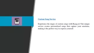 Custom Song Service | Raaag.in