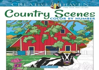 READ Creative Haven Country Scenes Color by Number Coloring Book (Adult Coloring