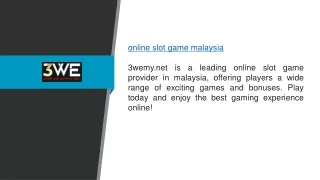 Online Slot Game Malaysia  3wemy.net11