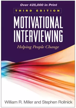 READ [PDF] Motivational Interviewing: Helping People Change, 3rd Edition (Applications of