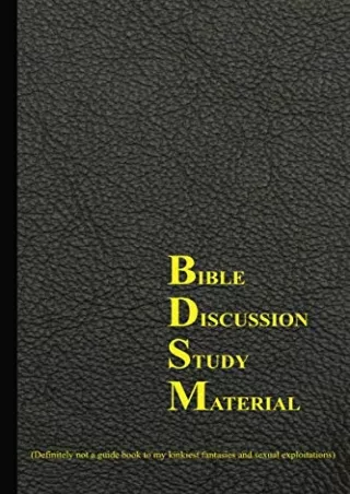 Read ebook [PDF] BDSM Bible Study & Discussion Material (Definitely not a guide book to my
