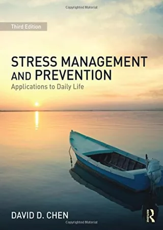 [PDF READ ONLINE] Stress Management and Prevention: Applications to Daily Life