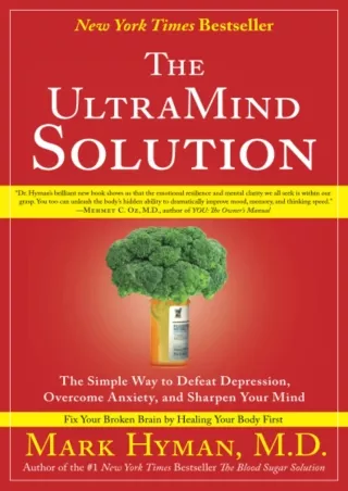 $PDF$/READ/DOWNLOAD The UltraMind Solution: The Simple Way to Defeat Depression, Overcome Anxiety,