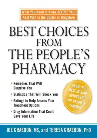 PDF_ Best Choices from the People's Pharmacy: What You Need to Know Before Your