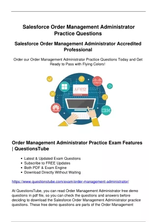 Salesforce Order Management Administrator Exam Questions - Try Free Demo